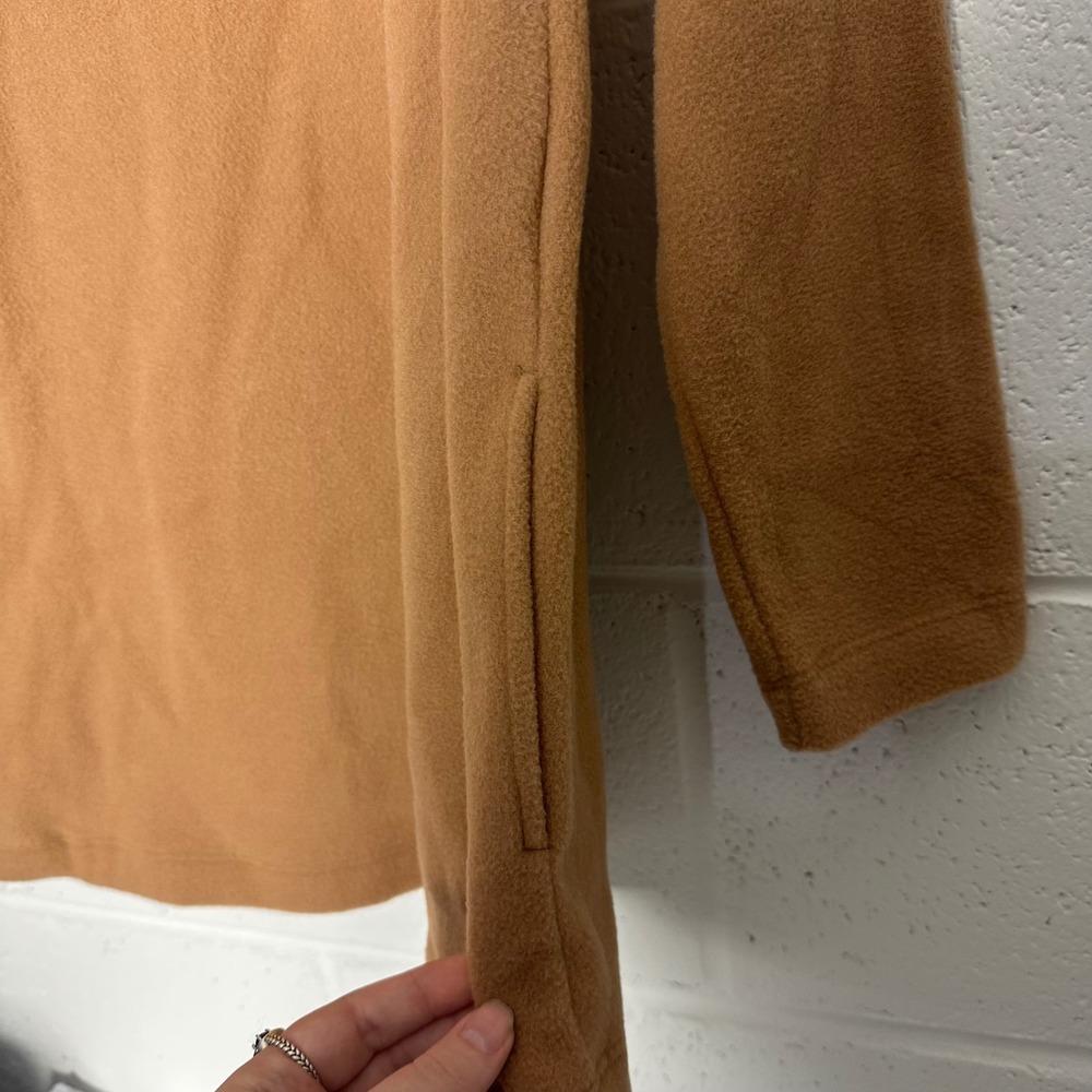 Dudley Stephens Park Slope Turtleneck‎ Fleece Pullover Camel Tan Large pocket - Picture 4 of 5